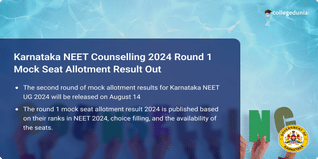Karnataka NEET Counselling 2024 Round 1 Mock Seat Allotment Result Out @cetonline.karnataka.gov.in; Direct Link Here
